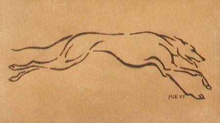 Stylized Running Greyhound